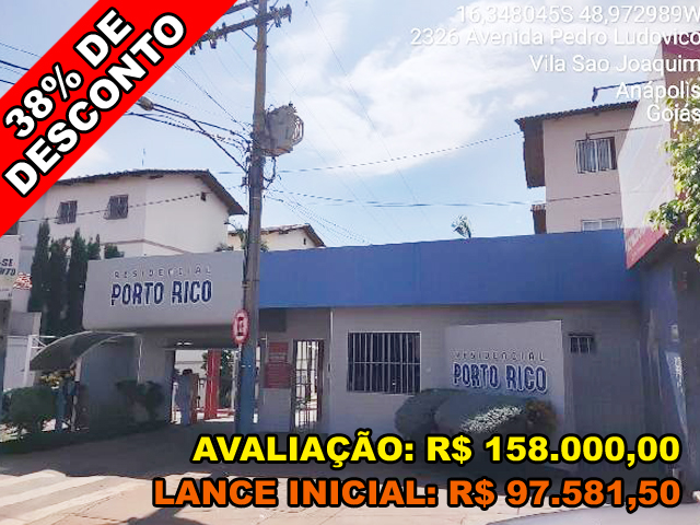 Avenida pedro ludovico n. sn apto. 102, bl c-8 - cond res porto rico - vila sao joaquim - anapolis/go